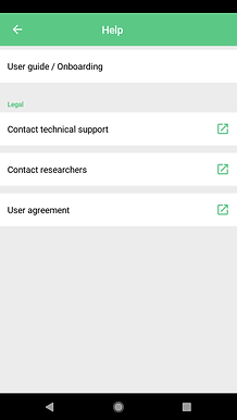 ReGo App help menu