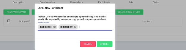 Participant enrollment