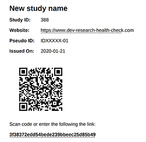 Participant enrollment material